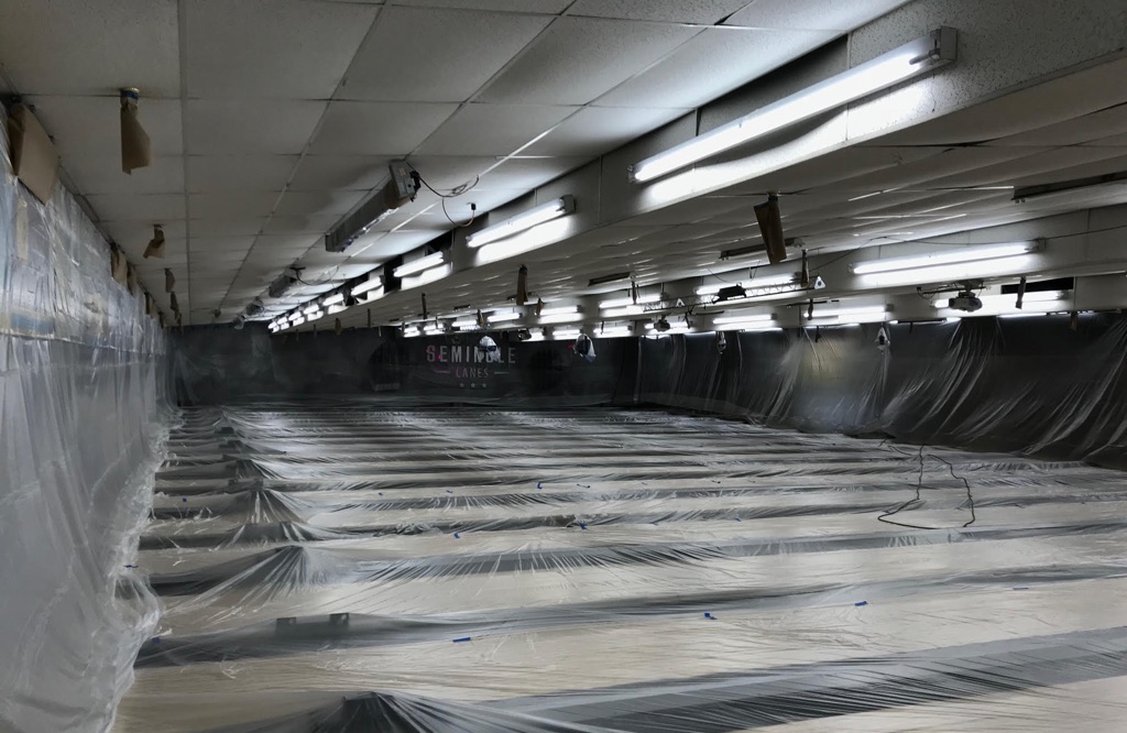 Bowling center ceiling project